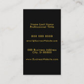 Einfache Minimalistische Gold-Business-Logos Visitenkarte (Rückseite)