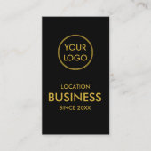 Einfache Minimalistische Gold-Business-Logos Visitenkarte (Vorderseite)