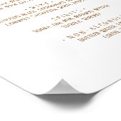 Einfache Minimalistische|Gold Wedding Drinks Menü Poster (Ecke)