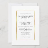 Einfache Minimalistische Goldbrasse Einladung (Vorderseite)