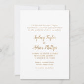 Einfache Minimalistische|goldene Einladung zur Hoc (Vorderseite)