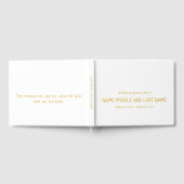 Einfache Minimalistische Goldfeier Gästebuch (Voll)