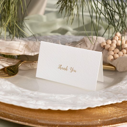 Einfache Minimalistische|Goldhochzeit Dankeskarte