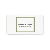 Einfache Minimalistische Goldrahmen Adressaufkleber (Vorne)