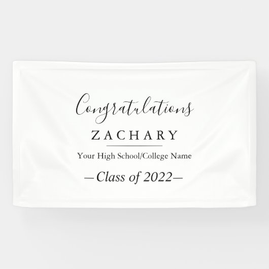 Einfache Minimalistische Graduierungspartei Banner (Horizontal)