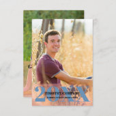 Einfache, Minimalistische Graduierungspartei Einladung (Vorne/Hinten)