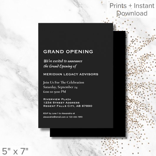 Einfache Minimalistische Grand Opening-Einladung Einladung