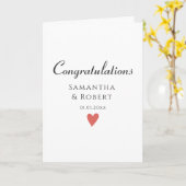 Einfache Minimalistische Gratulation, Hochzeitskar Karte (Gelbe Blume)