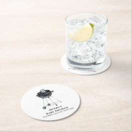 Einfache Minimalistische GRILLEN Grill Kinderdusch Runder Pappuntersetzer