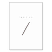 Einfache Minimalistische handgeschriebene bearbeit Tischnummer (Vorderseite)