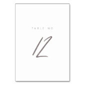 Einfache Minimalistische handgeschriebene bearbeit Tischnummer (Vorderseite)