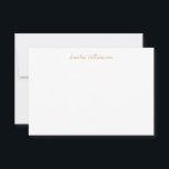 Einfache Minimalistische handgeschriebene Marigold Dankeskarte<br><div class="desc">Einfache Minimalistische Marigold Yellow handgeschriebene Kalligraphie Dankeschön Karte</div>