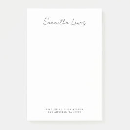 Einfache minimalistische handgeschriebene Schrift  Post-it Klebezettel
