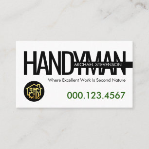 Einfache minimalistische Handwerker-Name-Tab Visitenkarte