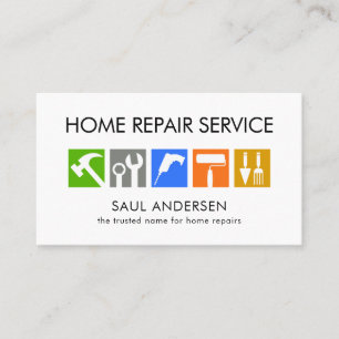 Einfache Minimalistische Handwerker-Reparaturwerkz Visitenkarte