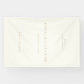 Einfache Minimalistische Hochzeit Banner (Horizontal)