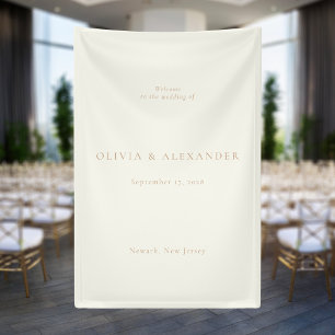 Einfache Minimalistische Hochzeit Banner