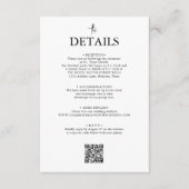 Einfache Minimalistische Hochzeit Begleitkarte (Vorderseite)