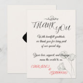 Einfache Minimalistische Hochzeit Danke Karte (Vorne/Hinten)