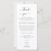 Einfache Minimalistische Hochzeit Dankeschön Karte (Vorderseite)