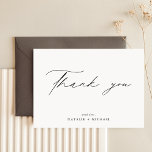 Einfache Minimalistische Hochzeit Dankeschön Karte<br><div class="desc">Zeigen Sie Ihre Wertschätzung mit dieser einfachen, eleganten Minimalistischen Hochzeit Dankeschön Karte. Das schöne Design zeichnet sich durch ein klassisches Schwarz-Weiß-Muster aus, mit moderner und minimalistischer Typografie und Kalligrafie. Diese Danksagungen sind der perfekte Weg, um Ihren Lieben zu danken, dass sie Ihren besonderen Tag gefeiert haben. Die Karten sind einfach...</div>