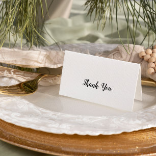 Einfache Minimalistische Hochzeit Dankeskarte