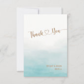 Einfache Minimalistische Hochzeit Dankeskarte (Vorderseite)
