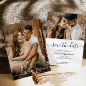 Einfache Minimalistische Hochzeit des Fotos Save The Date