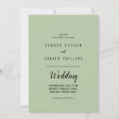 Einfache Minimalistische Hochzeit Einladung (Vorderseite)