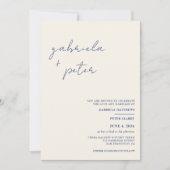 Einfache Minimalistische Hochzeit Einladung (Vorderseite)