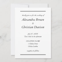 Einfache Minimalistische Hochzeit