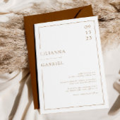 Einfache Minimalistische Hochzeit Einladung