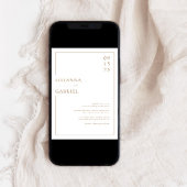 Einfache Minimalistische Hochzeit Einladung