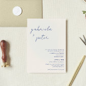 Einfache Minimalistische Hochzeit Einladung