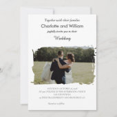 Einfache Minimalistische Hochzeit Einladung (Vorderseite)