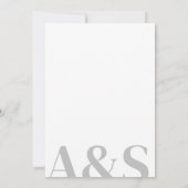 Einfache Minimalistische Hochzeit Einladung (Rückseite)