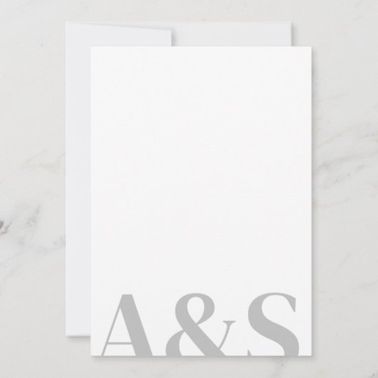 Einfache Minimalistische Hochzeit Einladung (Rückseite)