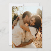 Einfache Minimalistische Hochzeit Einladung (Rückseite)