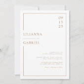 Einfache Minimalistische Hochzeit Einladung (Vorderseite)