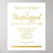 Einfache Minimalistische Hochzeit Foliendrucke (Vorderseite)