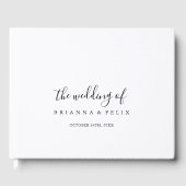 Einfache Minimalistische Hochzeit Gästebuch (Vorderseite)