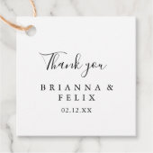 Einfache Minimalistische Hochzeit Geschenkanhänger (Vorderseite)