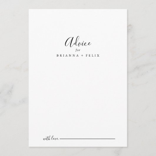 Einfache Minimalistische Hochzeit Hinweiskarte (Vorderseite)