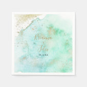 Einfache Minimalistische Hochzeit in Neapel Serviette (Vorderseite)