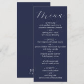 Einfache Minimalistische Hochzeit Menükarte (Vorne/Hinten)