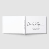Einfache Minimalistische Hochzeit mit elegantem Sk Gästebuch (Voll)