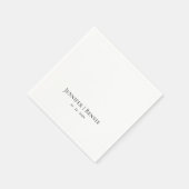 Einfache Minimalistische Hochzeit mit modernem Chi Serviette (Ecke)