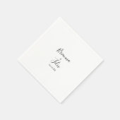 Einfache Minimalistische Hochzeit Napkin Serviette (Ecke)