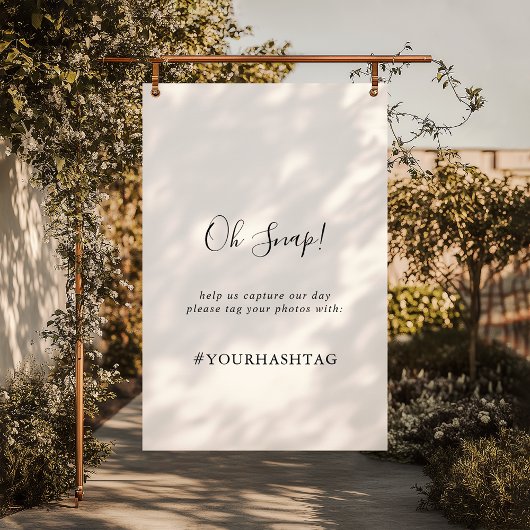 Einfache Minimalistische Hochzeit Oh Snap-Zeichen Poster