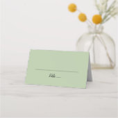 Einfache Minimalistische Hochzeit Platzkarte (Vorderseite)